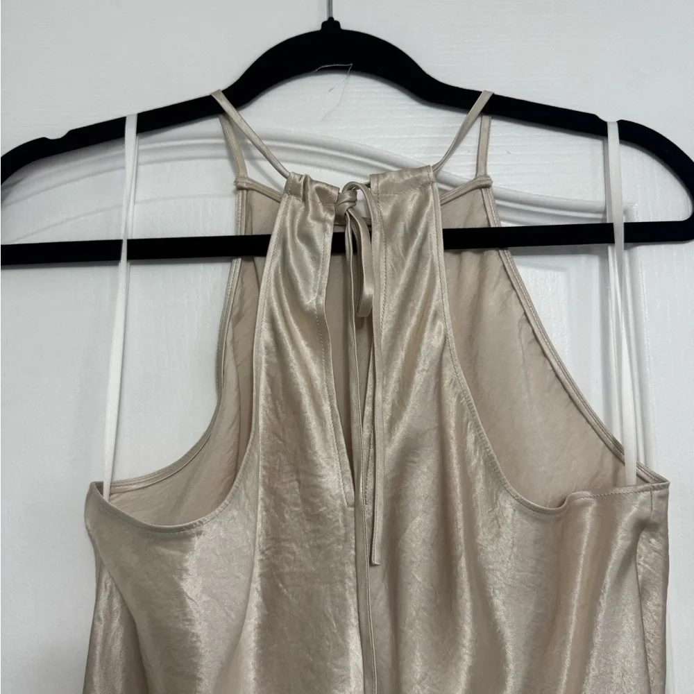 BABATON Satin Cream Backless Dress - Picture 6 of 7